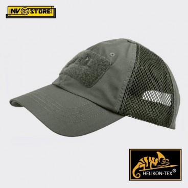 Cappello Berretto Baseball HELIKON-TEX Cap Mesh Militare Softair Caccia OlivDrab