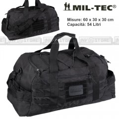Borsa Borsone Tracolla MILTEC Combat Parachute Cargo Bag Militare Softair NERO