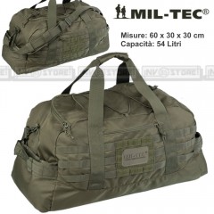 Borsa Borsone Tracolla MILTEC Combat Parachute Cargo Bag Militare Softair NERO