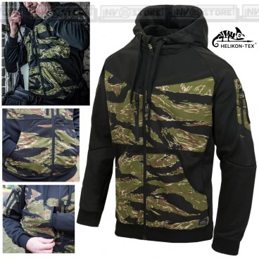 Felpa Uomo HELIKON-TEX Rogue Hoodie Fleece Pile Militare Outdoor TIGER STRIPE