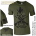 Maglia T-SHIRT Militare NAVY SEALS USA Punisher Teschio M4 Maglietta Uomo Verde