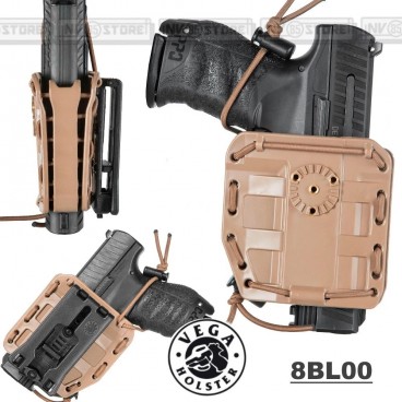 Fondina per Pistola in Polimero VEGA HOLSTER Bungy Universale 8BL00 Desert TAN