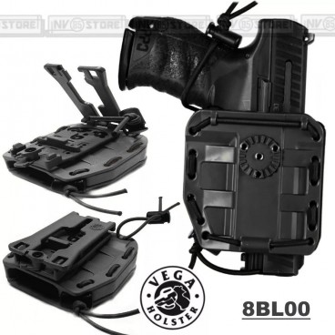 Fondina per Pistola in Polimero VEGA HOLSTER Bungy Universale 8BL00 Desert BLACK Fondina per Pistola in Polimero VEGA HOLSTER Bungy Universale 8BL00 Desert BLACK