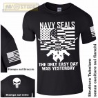 Maglia T-SHIRT Militare NAVY SEALS American Sniper Punisher Teschio Maglietta NB