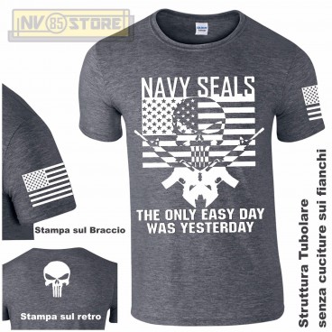 Maglia T-SHIRT Militare NAVY SEALS American Sniper Punisher Teschio Maglietta GY