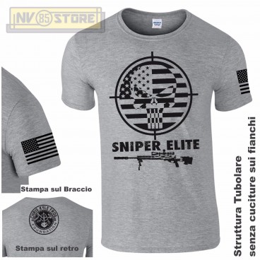 Maglia T-SHIRT GILDAN American Sniper Chris Kyle Teschio Maglietta Uomo STAMPA G