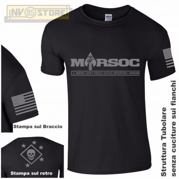 Maglia T-SHIRT Militare MARSOC Special Forces Marine Corps USMC Maglietta Uomo G