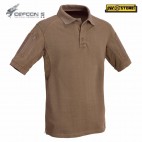 Maglia Polo Tattica DEFCON 5 Manica Corta Combat Shirt Militare Softair CY Tan