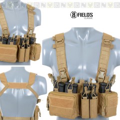 Gilet Tattico Compact Multi-Mission Chest Rig 8FIELDS Vest Softair Militare TAN
