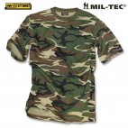 Maglia T-SHIRT MILTEC Maglietta Militare Woodland Mimetica Softair COTONE 100%