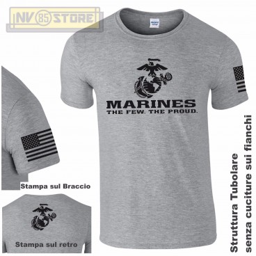 Maglia T-SHIRT GILDAN Militare Marines Marine Corps USMC Maglietta Uomo STAMPA G