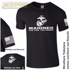 Maglia T-SHIRT GILDAN Militare Marines Marine Corps USMC Maglietta Uomo STAMPA N