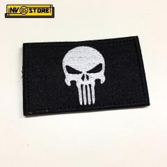 Patch Ricamata Skull Sniper Punisher Navy Seals 8 x 5 cm Militare BK con Velcrog