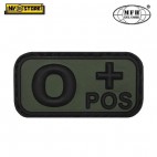 Patch in PVC 0+ MFH Verde 5 x 2,5cm Militare Softair Soccorso con Velcrogrip