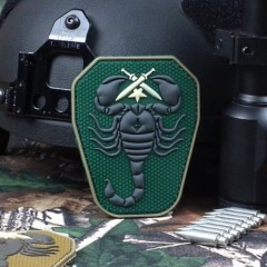Patch in PVC US ARMY Scorpion Unit 10 x 8 cm OD Militare Softair con Velcrogrip
