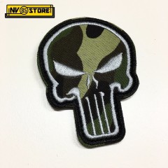 Patch Ricamata Skull Sniper Navy Seals Teschio 8 x 6 cm Militare OD con Velcrogr