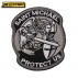 Patch Ricamata Saint Michael Protect US 8,5 x 7 cm Militare Grey/BK con Velcrogr
