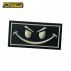 Patch in PVC Evil Smiley Nero BK 6,3 x 3,3 cm Militare Softair con Velcrogrip